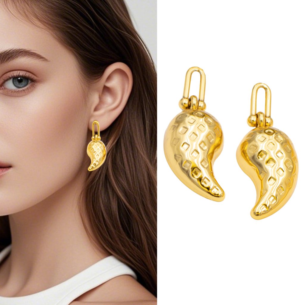 18K gold-plated stainless steel earrings